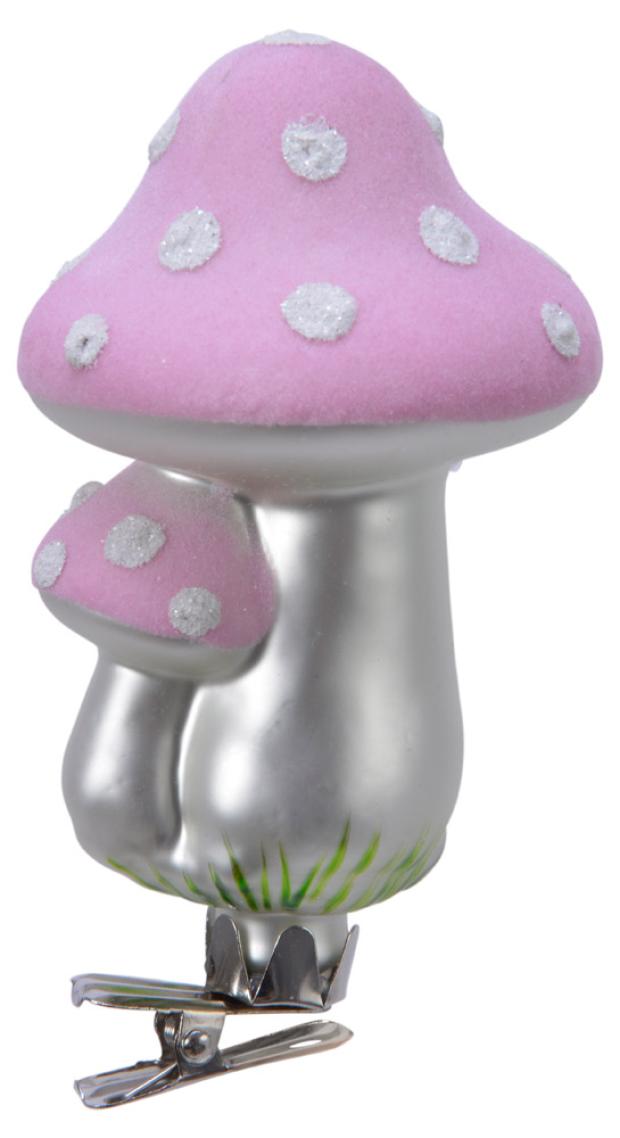 

Украшение декоративное Decoris Мухомор розовый на клипсе