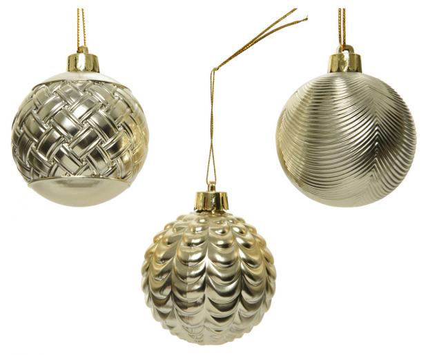 

Набор шаров Decoris шампань, 3 шт