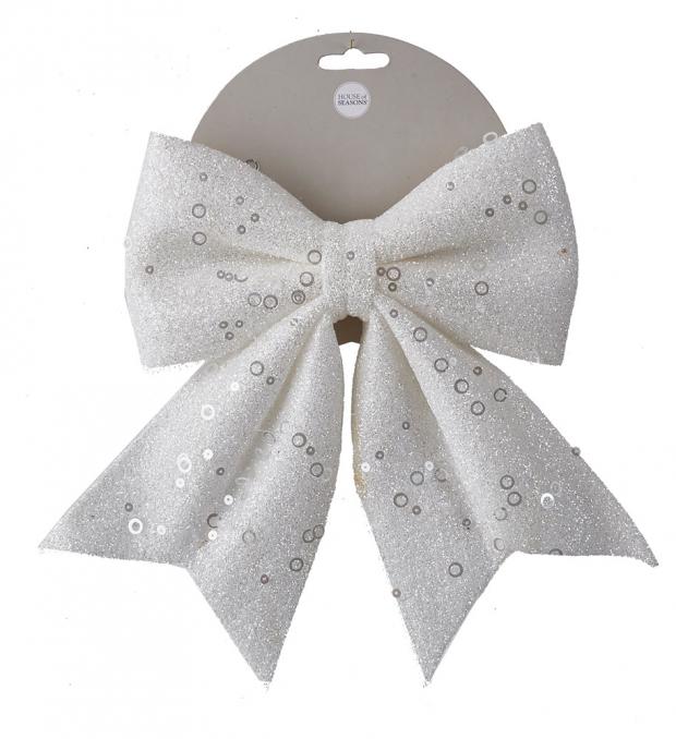 

Бант новогодний House of Seasons белый, 20х24x1 см