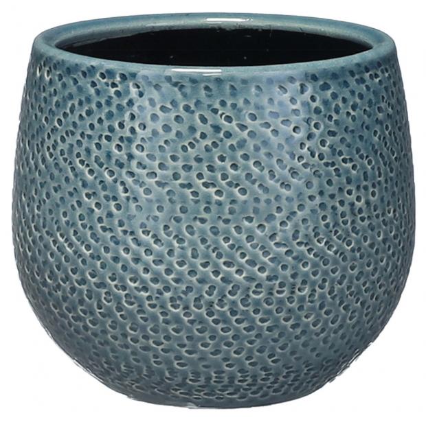 

Кашпо керамическое Mica Decorations Габриель голубое Ø14х12 см