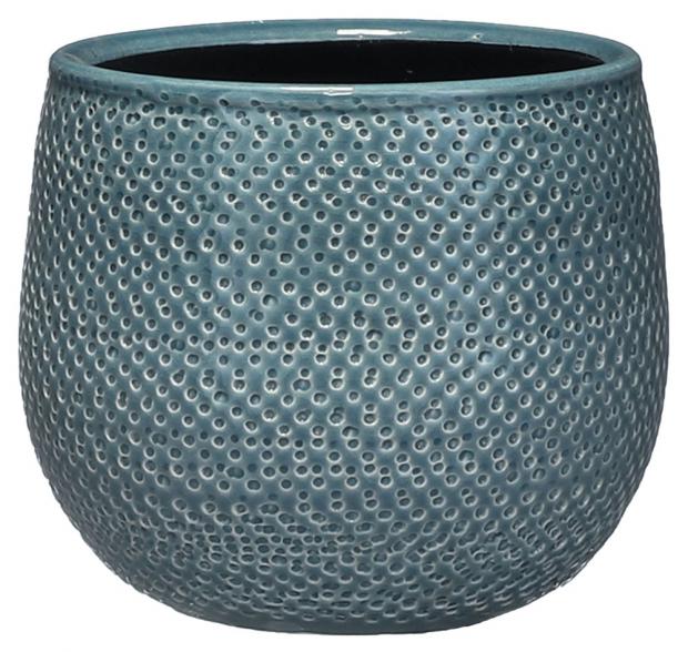 

Кашпо керамическое Mica Decorations Габриель голубое Ø16х14 см