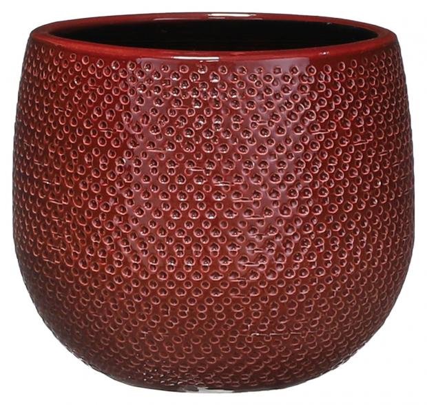 

Кашпо керамическое Mica Decorations Габриель бордовое Ø16х14 см