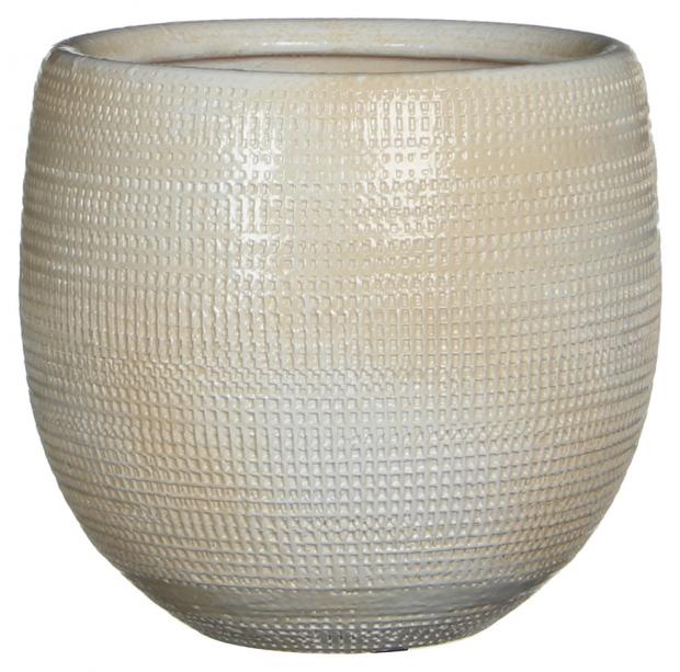 

Кашпо керамическое Mica Decorations Ингмар белое Ø15х16 см