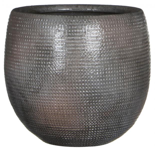 

Кашпо керамическое Mica Decorations Ингмар темно-серое Ø15х16 см