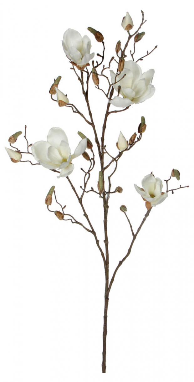 

Цветок искусственный Mica Decorations Магнолия белый, 109 см