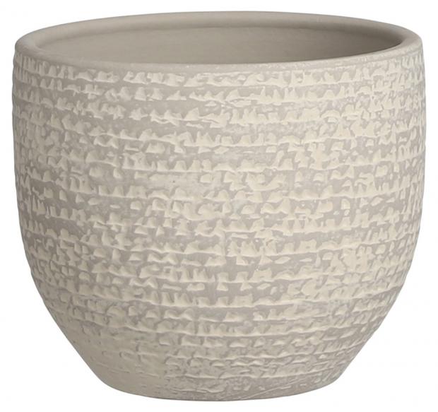 

Кашпо керамическое Mica Decorations Керри серое Ø14х12 см