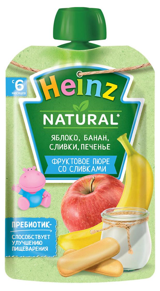 

Пюре Heinz яблоко банан сливки печенье с 6 мес., 90 г