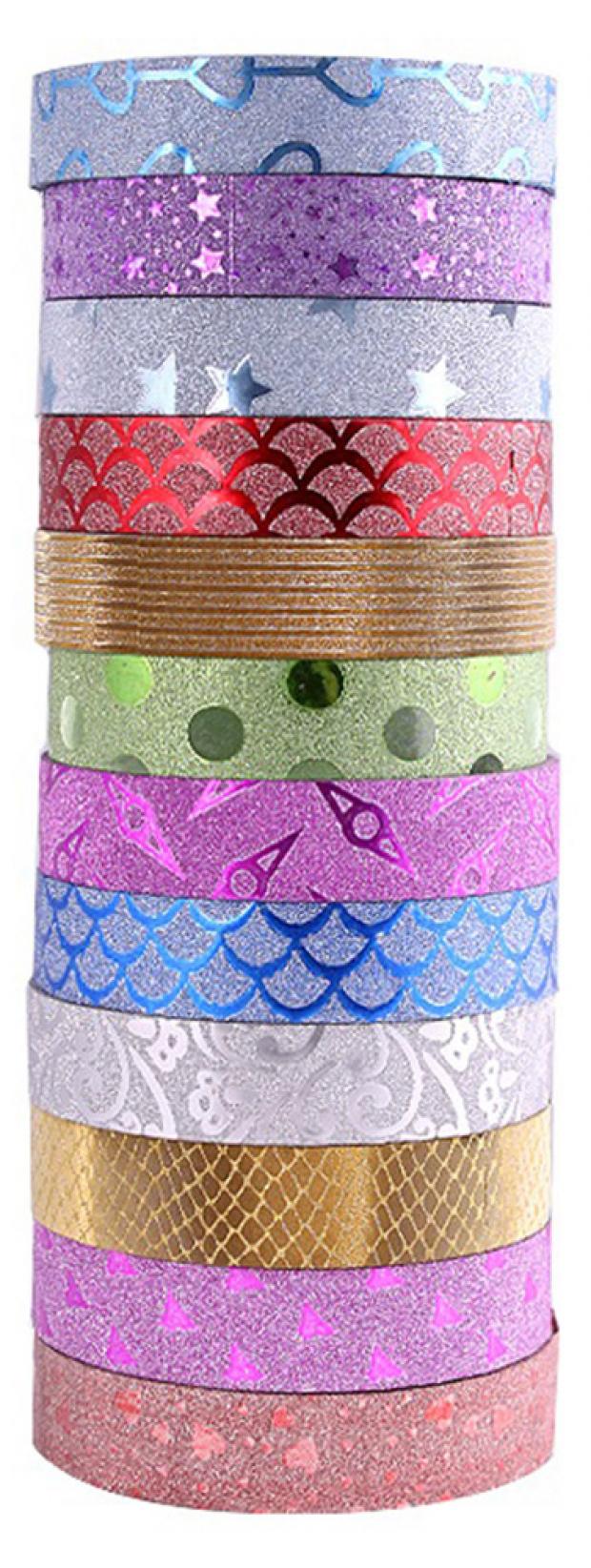 Лента декоративная липкая с блестками 60₽