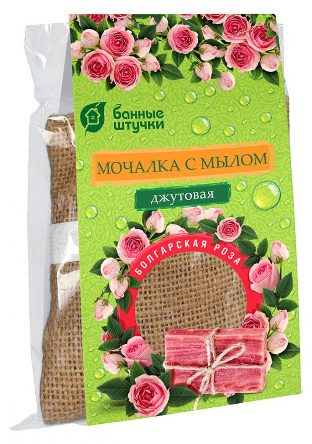 

Мочалка джутовая «Банные штучки» Роза с натуральным мылом Роза