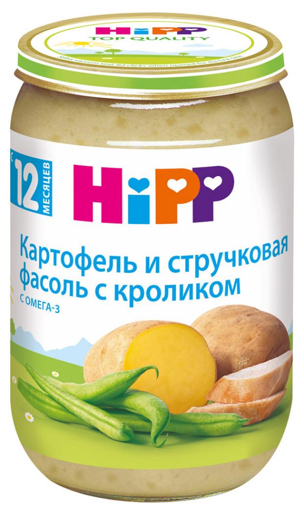 

Пюре Hipp картофель и стручковая фасоль с кроликом с 12 мес, 220 г