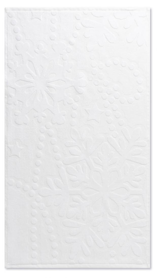 

Полотенце Cleanelly Снежинка белое махровое, 50х90 см