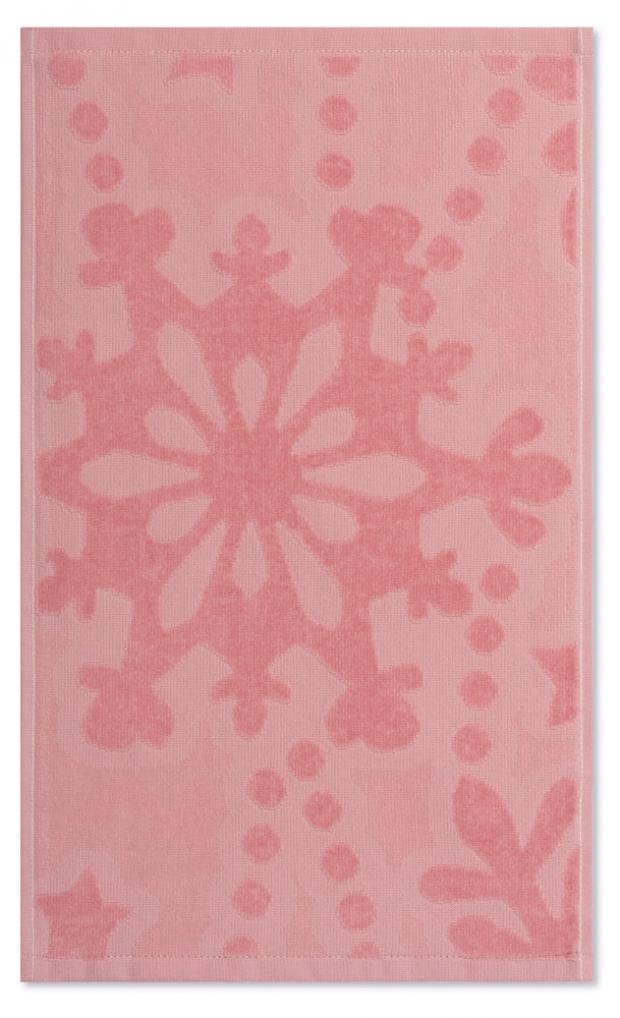 

Салфетка Cleanelly Снежинка розовая махровая, 30х50 см