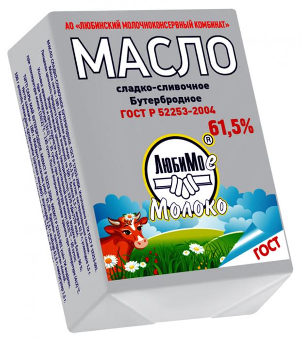 

Масло сливочное «Любимое молоко» Бутербродное 61,5%, 180 г