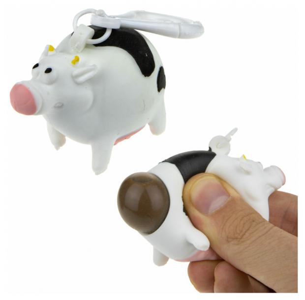 

Игрушка-антистресс 1TOY Жмяка Бык с карабином