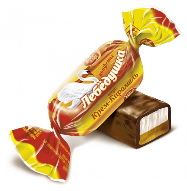 Конфеты Красный Октябрь Лебёдушка вкус крем-карамель вес 336₽