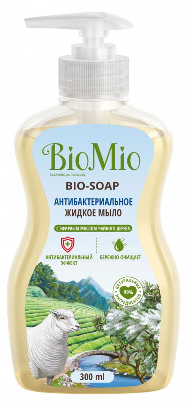Мыло жидкое для рук BioMio Чайное дерево антибактериальное гипоаллергенное с дозатором 300 мл 193₽