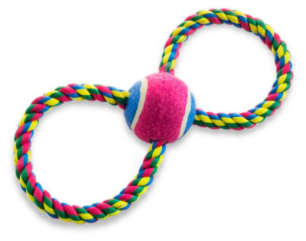 

Игрушка для собак Triol верёвка с мячиком, 25 см