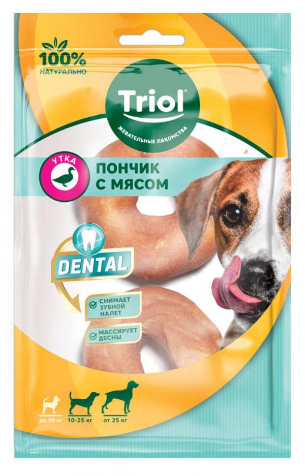 

Лакомство для собак Triol пончики жевательные утка, 70 г