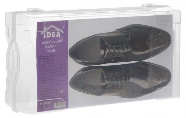 Коробка для хранения обуви Idea прозрачная 38х205 см 197₽