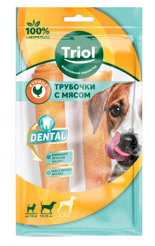 

Лакомство для собак Triol трубочки жевательные курица, 70 г