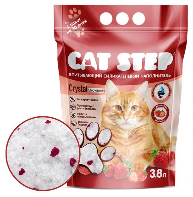 

Наполнитель для кошачьего туалета Cat Step силикагелевый клубника