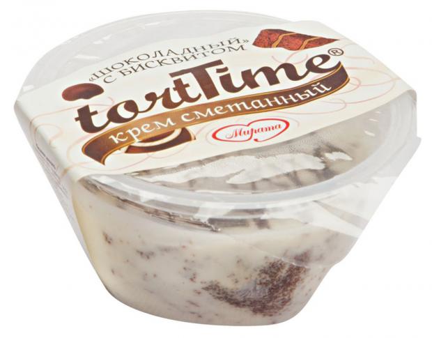 

Крем сметанный TortTime шоколадный с бисквитом, 110 г