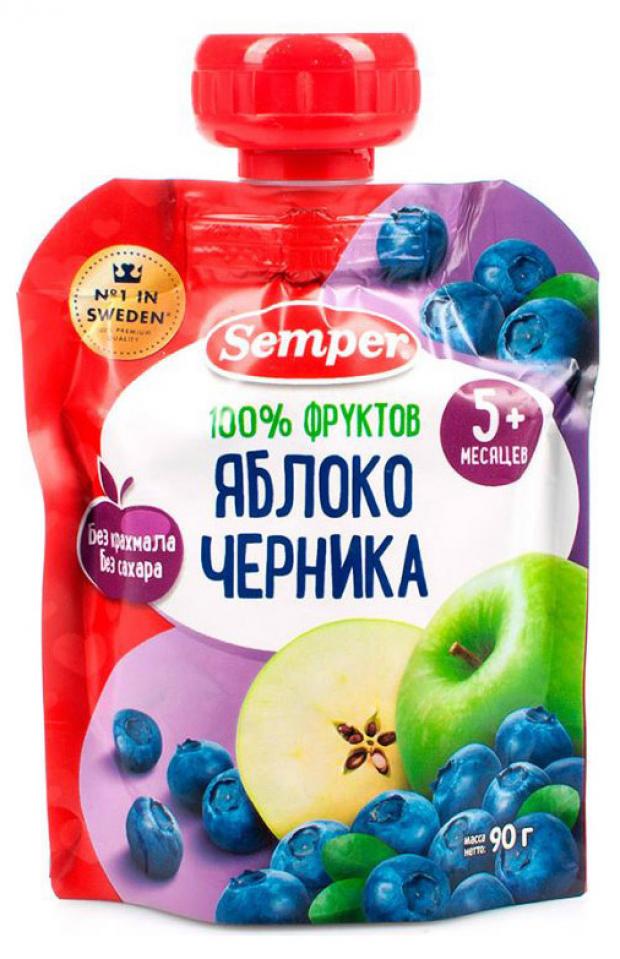 

Пюре Semper Яблоко черника с 5 мес, 120 г