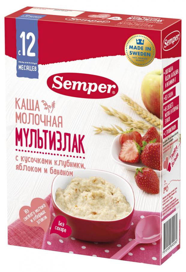 

Каша молочная «ФрутоНяня» мультизлаковая клубника яблоко банан с 12 месяцев, 200 г