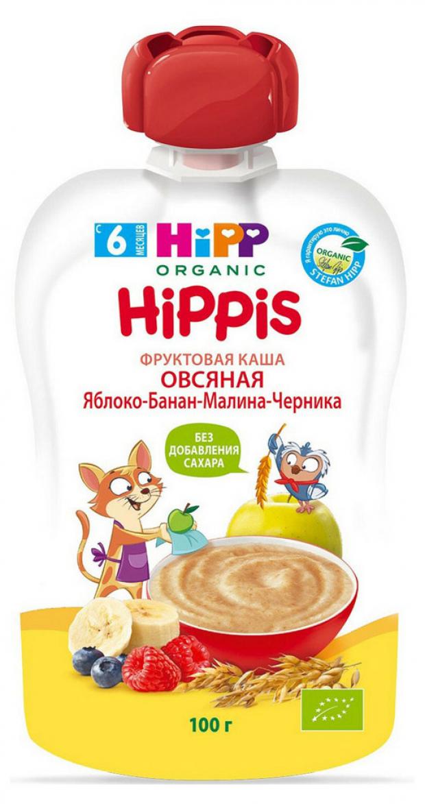 

Пюре HiPP Каша овсяная яблоко банан малина черника с 6 мес., 100 г