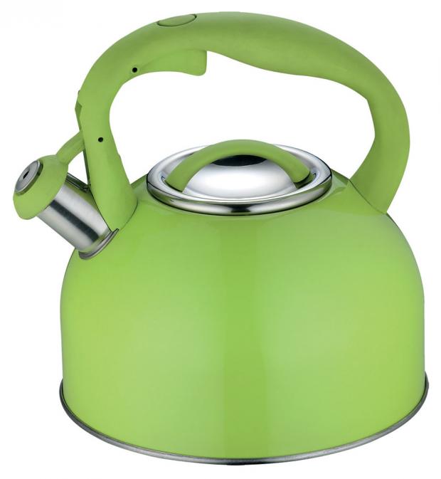 

Чайник со свистком и с крышкой Hitt Colorfest сочный гранат, 3 л