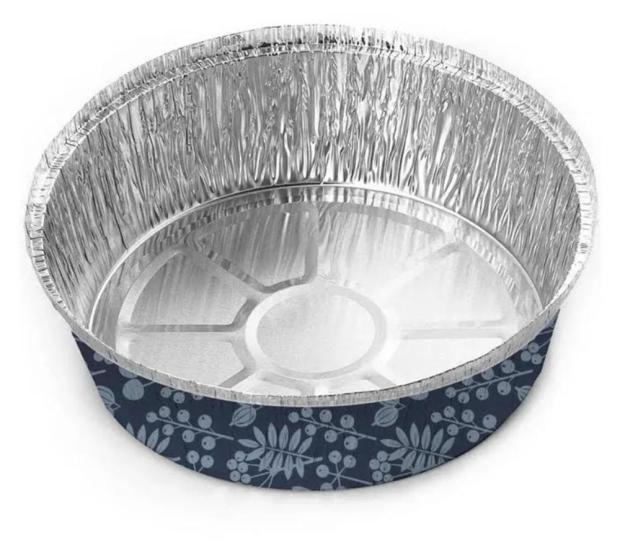 

Форма для запекания Голубые ягоды одноразовая алюминий, 22,2x22,2 см