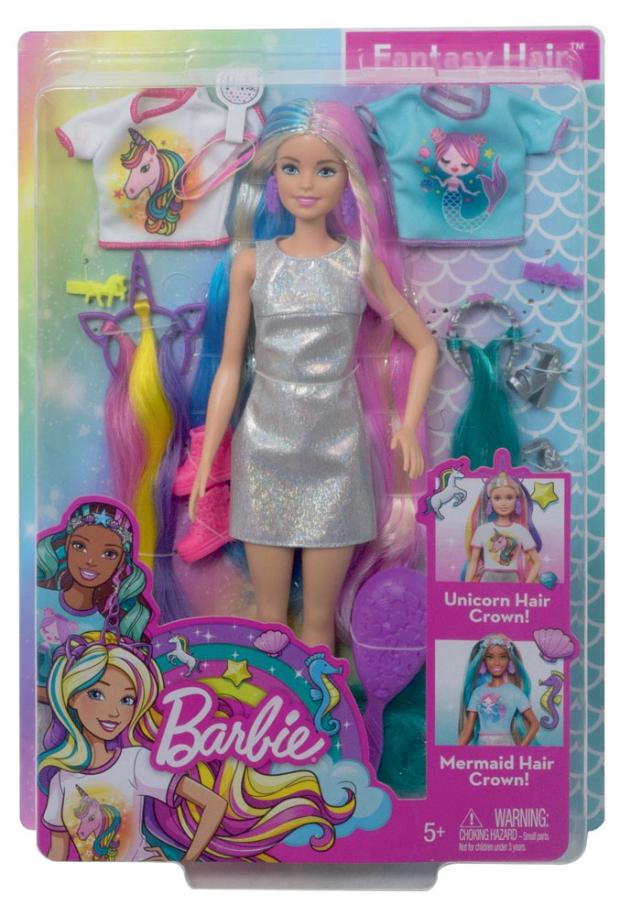 

Кукла Barbie GHN04 Мода Радужные волосы со съемными прядями