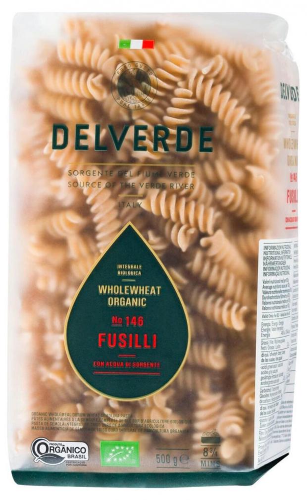 Макаронные изделия Delverde Fusilli №146 с отрубями БИО, 500 г