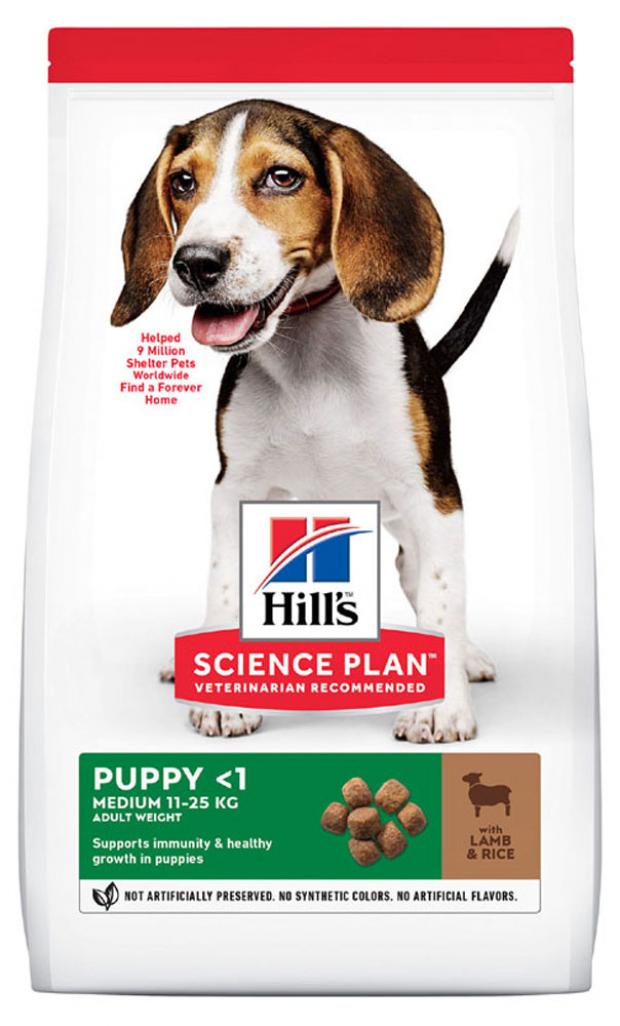 

Сухой корм для щенков средних пород Hill's Science Plan с ягнёнком и рисом, 2,5 кг