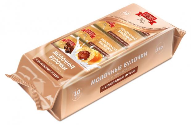 Булочки сдобные Русский бисквит молочные с начинкой с шоколадным вкусом 350 г 81₽