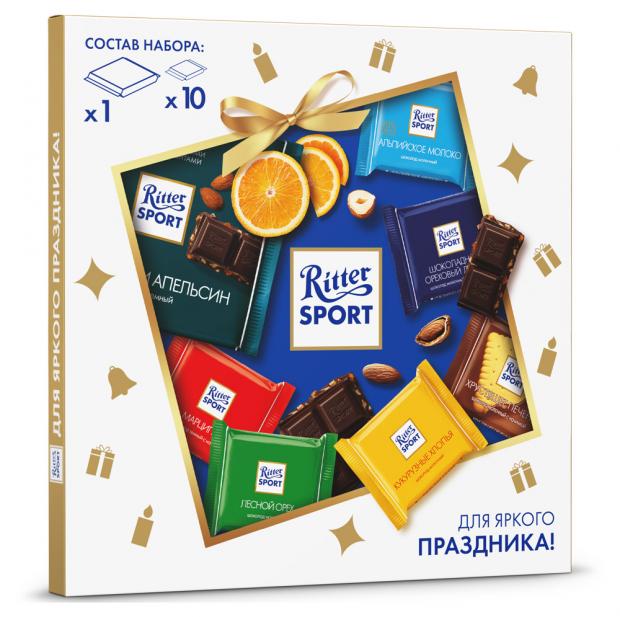 

Подарочный набор Ritter SPORT Яркое ассорти 7 вкусов, 267 г