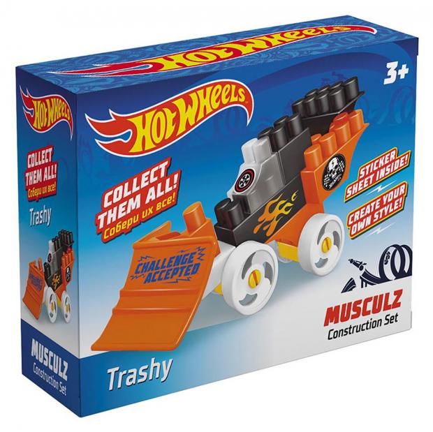 

Конструктор Bauer 714 Hot Wheels машинка серия musculz Trashy