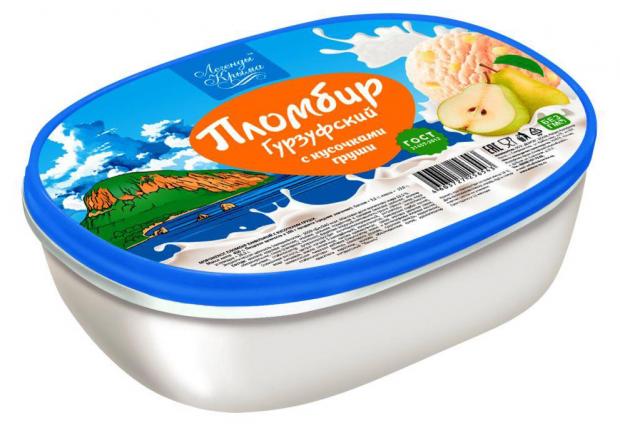 

Мороженое пломбир «Легенды Крыма» Гурзуфский с кусочками груши, 450 г