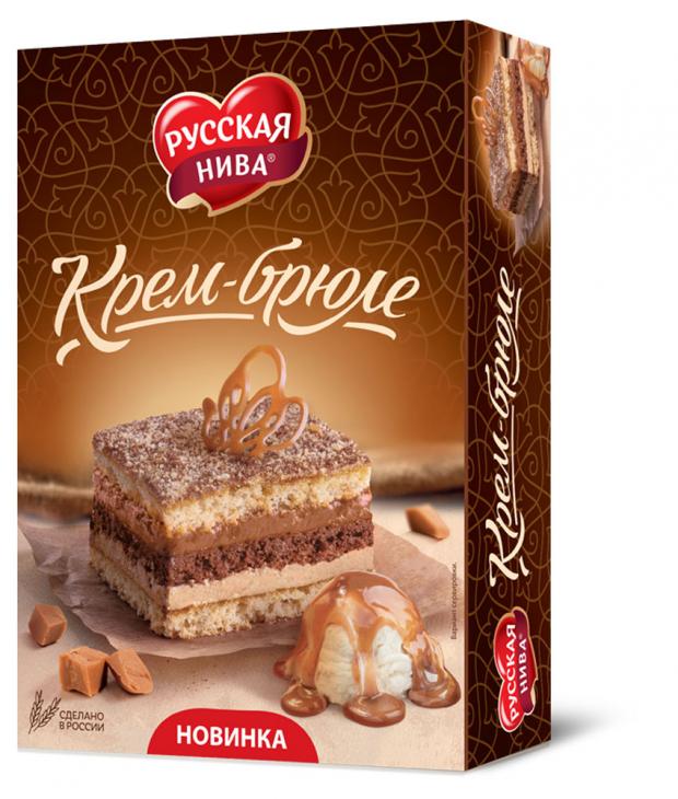Торт бисквитный Русская Нива Крем-брюле 400 г 193₽