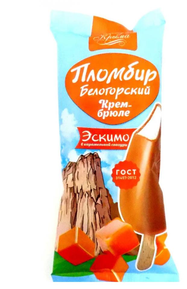 

Мороженое эскимо «Легенды Крыма» Белогородский крем-брюле в карамельной глазури, 70 г