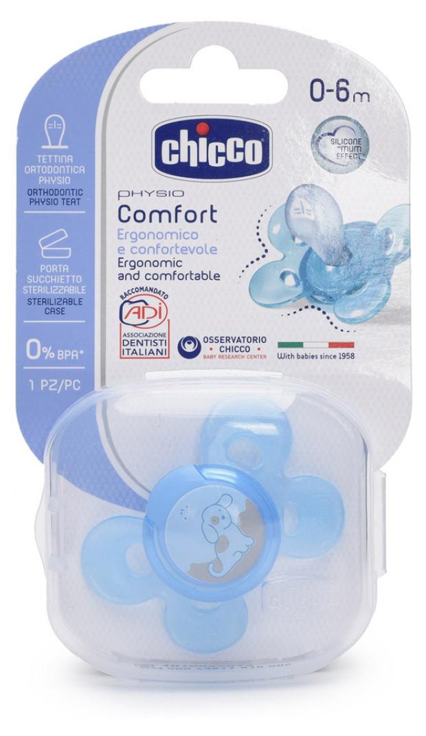 

Пустышка Chicco Собачка силиконовая с рождения, 1 шт