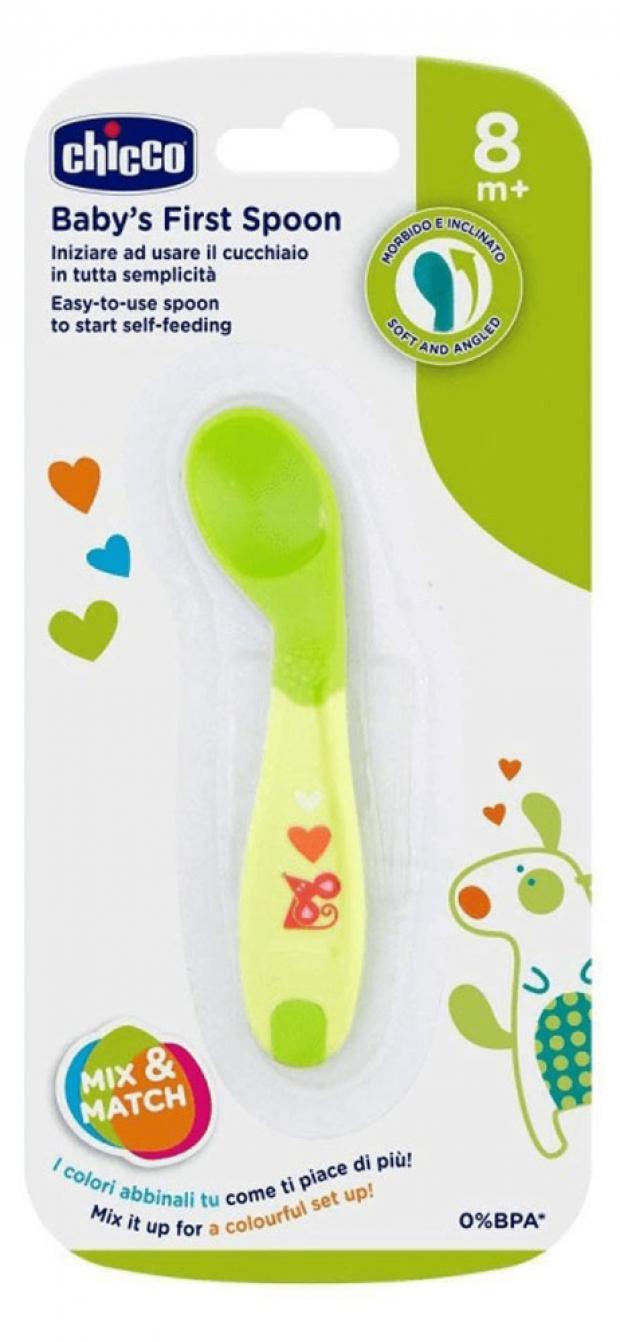 

Ложка Chicco Babys First Spoon для мальчиков с 8 мес, 1 шт
