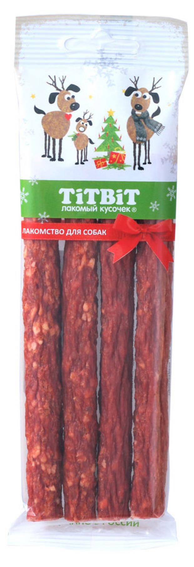 

Лакомство для собак TITBIT колбаса Пикантная, 80 г