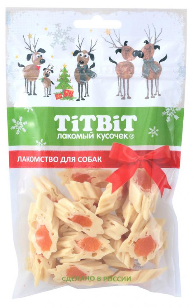 

Лакомство для собак TITBIT мармелад мясной с лососевой начинкой, 70 г