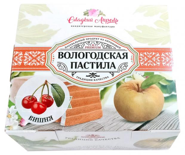 

Пастила яблочная «Сладкий Апрель» Вологодская с вишней, 115 г