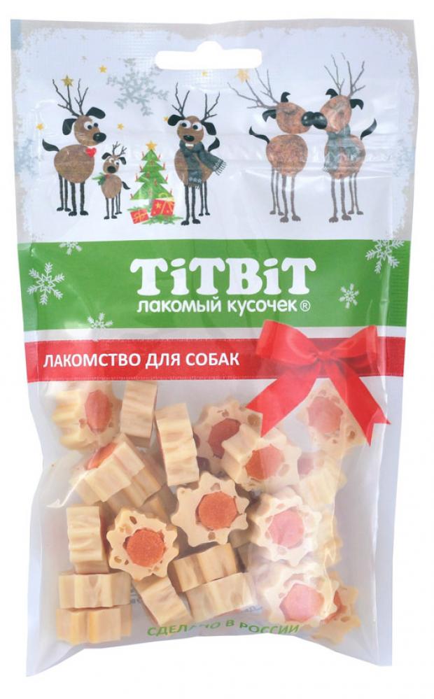 

Лакомство для собак TITBIT мармелад мясной с лососевой начинкой mini, 70 г
