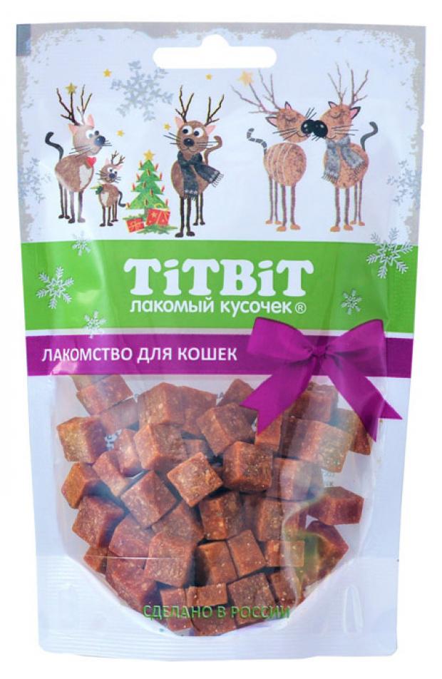 

Лакомство для кошек TITBIT кубики из лосося, 60 г