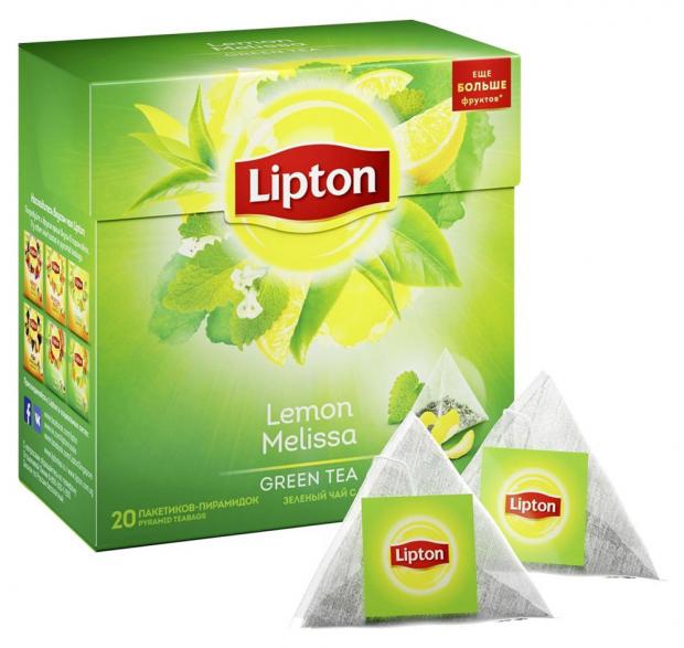 

Чай зелёный Lipton Lemon Melissa с листочками лимонной мяты, 20х1,8 г