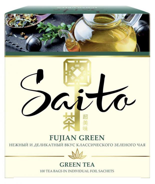 

Чай зеленый Saito Fujian Green в пакетиках, 100х1,8 г