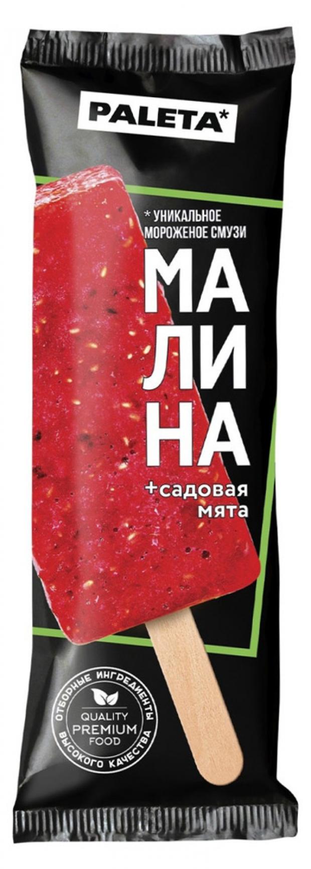 Фруктовый лед Paleta с Малиной и садовой мятой, 70 г